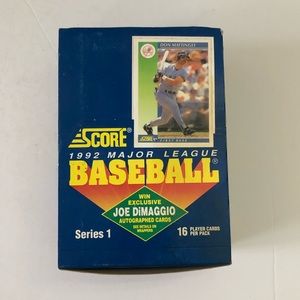 1992 Score Baseball Series 1 Box 36 Packs